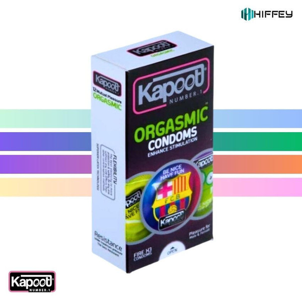 KAPOOT NUMBER # 1 kapoot Orgasmic Enhance Stimulation Condom - 12 PCS 