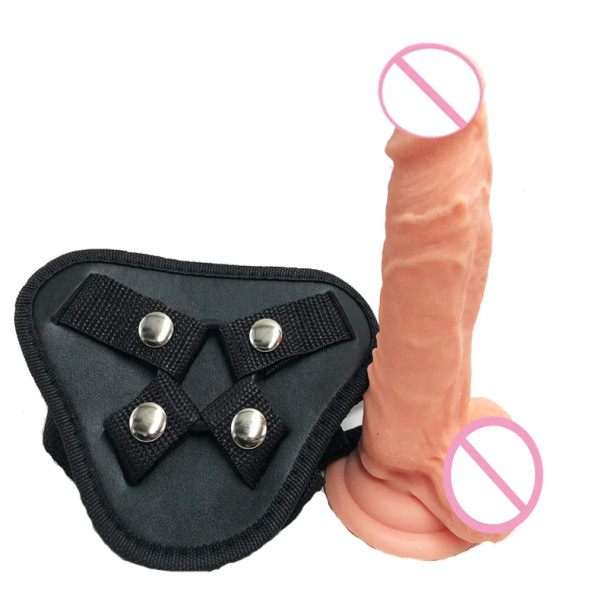 Strap On Huge Realistic Dildo Big Penis Sex Toy For Men / Women
