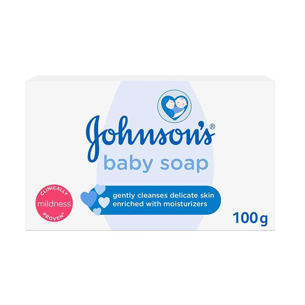 Johnson's Baby Soap, baby soap for sensitive skin, gentle baby soap, moisturizing baby soap, hypoallergenic baby soap, pediatrician tested baby soap.