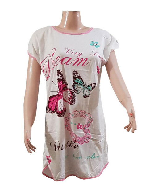 Ladies Casual Butterfly Printed T-Shirt