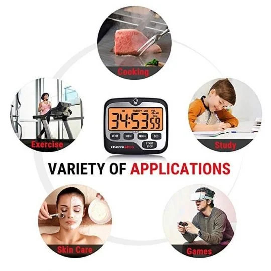 ThermoPro TM01 Digital Timer with Countdown Touchable Backlit