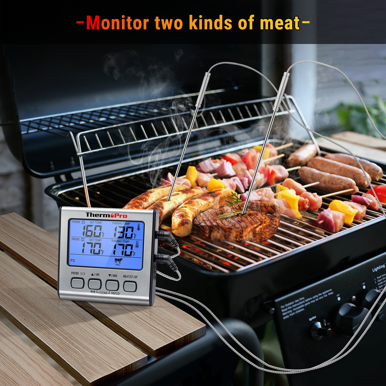 ThermoPro TP-17 Dual Probe Digital Meat Cooking Thermometer