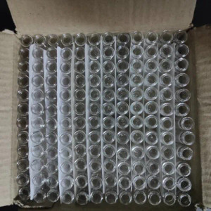 SCISPECTRUM 5 ml transparent Glass Vials 1 dram Outer Diameter 14 mm Homeopathic Bottles White Screw Cap Dropper