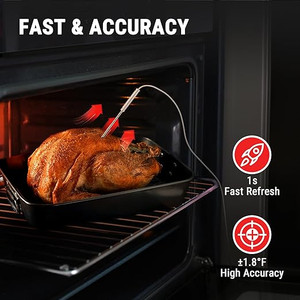 ThermoPro TP717 Digital Meat Thermometer for Grilling, Backlit Grill Thermometer Meat Thermometer Oven Safe with 2 Meat Probes, Food Thermometer for Cooking with Temp Alert for Smoker, BBQ, Oven ThermoPro TP717 Digital Meat Thermometer for Grilling, Backlit Grill Thermometer Meat Thermometer Oven Safe with 2 Meat Probes, Food Thermometer for Cooking with Temp Alert for Smoker, BBQ, Oven