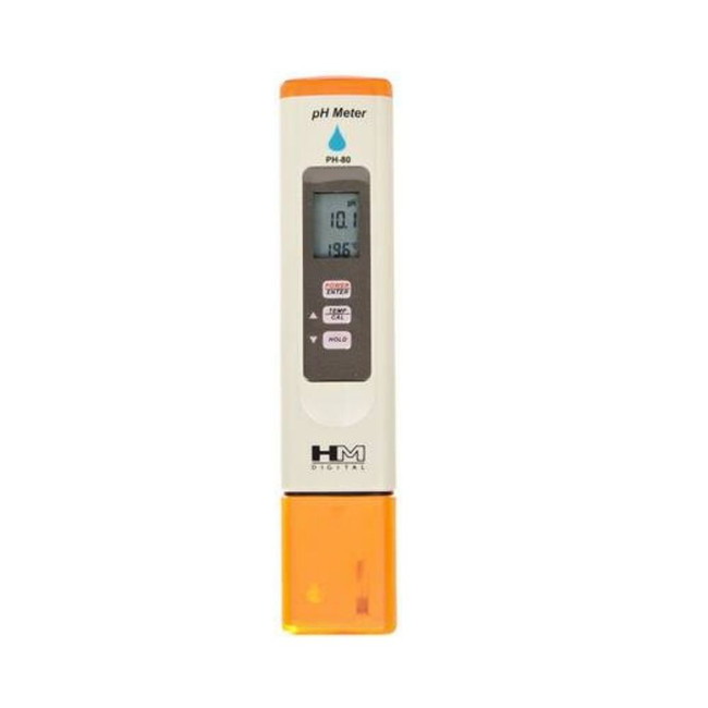 HM Digital PH-80 pH HydroTester Water Resistant pH & Temperature Meter for Hydroponics, Pools & More