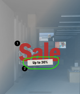 VANS SALE WINDOW STICKER STRIPE "UP TO 50%"