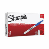Sharpie 32703 Retractable Permanent Marker, Fine Bullet Tip, Blue
