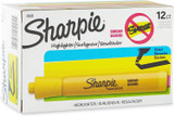 SHARPIE Tank Style Highlighters, Chisel Tip, Yellow, 12 Count