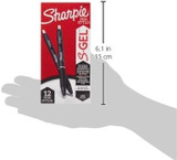SHARPIE S-Gel, Gel Pens, Fine Point (0.5mm), Black Ink Gel Pen, 12 Count