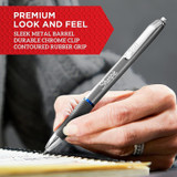 SHARPIE S-Gel, Gel Pens, Sleek Metal Barrel, Midnight Blue, Medium Point (0.7mm), Black Ink, 4 Count