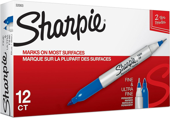 Sharpie Magnum Permanent Markers, Chisel Tip, Black, (Pack of 12