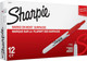 SHARPIE 32702 Retractable Permanent Markers, Fine Point, Red, 12 Count