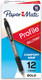 Paper Mate 89465 Profile Retractable Ballpoint Pens, Bold (1.4mm), Black, 12 Count (Package May Vary)