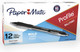 Paper Mate 89465 Profile Retractable Ballpoint Pens, Bold (1.4mm), Black, 12 Count (Package May Vary)