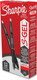 SHARPIE S-Gel 2096166 S-Gel Retractable Gel Pen, Fine 0.5 Mm, Red Ink, Black Barrel, Dozen