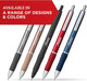 SHARPIE S-Gel, Gel Pens, Sleek Metal Barrel, Midnight Blue, Medium Point (0.7mm), Black Ink, 4 Count