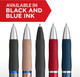 SHARPIE S-Gel, Gel Pens, Sleek Metal Barrel, Midnight Blue, Medium Point (0.7mm), Black Ink, 4 Count