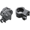 Weaver Classic 4hole Skeleton Rings Matte Black 1" Xhigh Clamshell Pack