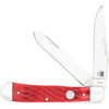 Cobratec Traditional Trapper Knife Folding Blade Red Bone