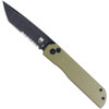 Cobratec Prowler G-10 Block Tanto Bld Serr Knife Folding Blade Od Green