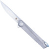 Cobratec Olympian Frame Lock Titanium M389 Knife Folding Blade Silver