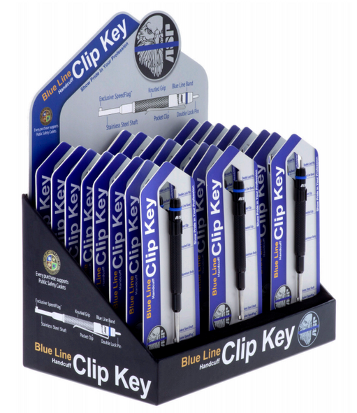 Blue Line Handcuff Key 24 Piece Display