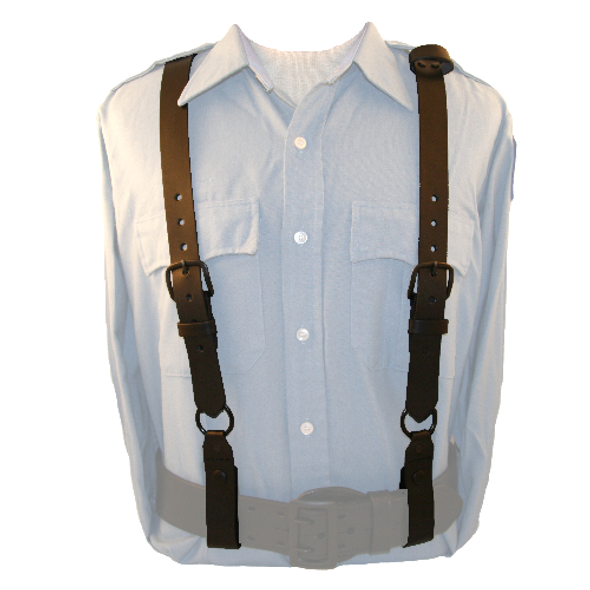 Police Leather Suspenders