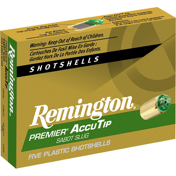 Remington Premier Accutip Sabot Slugs 20 Ga. 2.75 In. 260 Gr. 5 Rd.