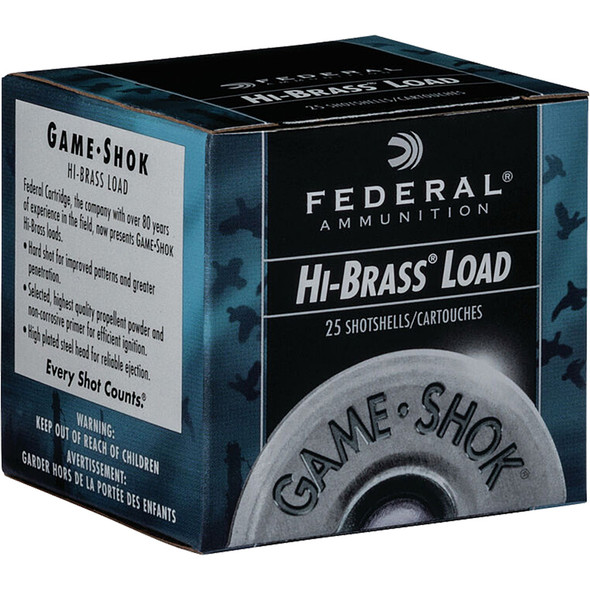 Federal Game-shok Upland Hi-brass Load 410 Gauge 2.5 In. 1/2 Oz. 6 Shot 25 Rd.