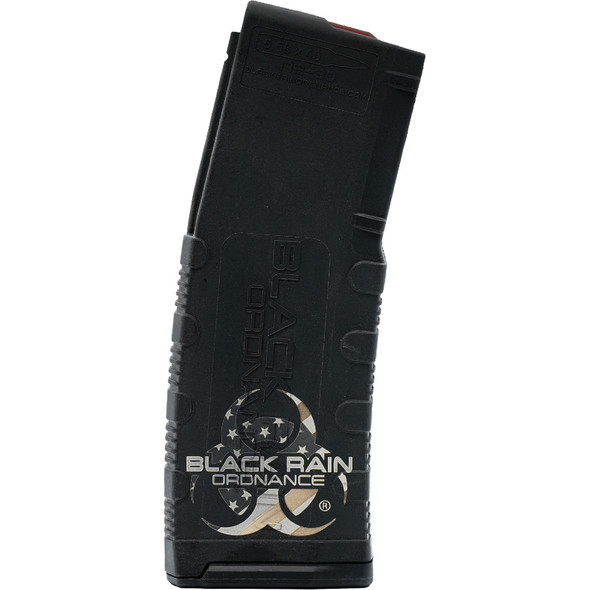 Black Rain Ordnance Lasered Ar15 Magazine Black Rain Ordnance Flag 30 Rd.