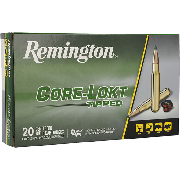 Remington Core-lokt Tipped Rifle Ammo 30-06 Sprg. 150 Gr. Core-lokt Tipped 20 Rd.