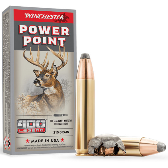 Winchester Power Point Rifle Ammo 400 Legend 215 Gr. Power Point 20 Rd.