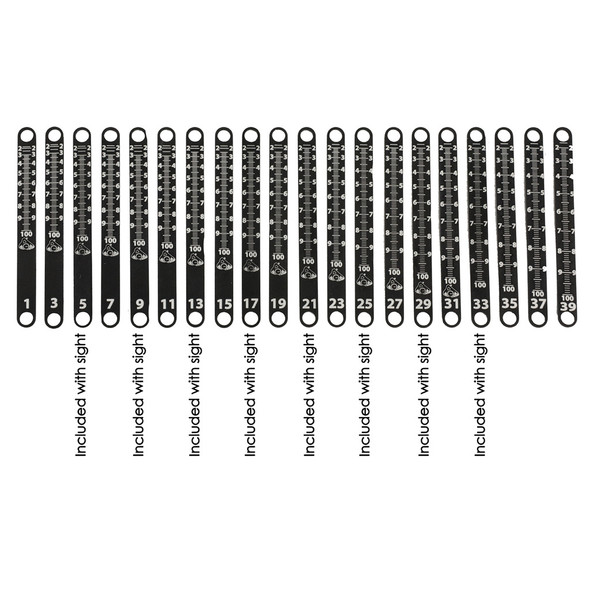 Axcel Achieve Xp Metal Sight Tape Scale #9 And #10