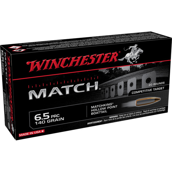 Winchester Match Rifle Ammo 6.5 Prc 140 Gr. Bthp 20 Rd.