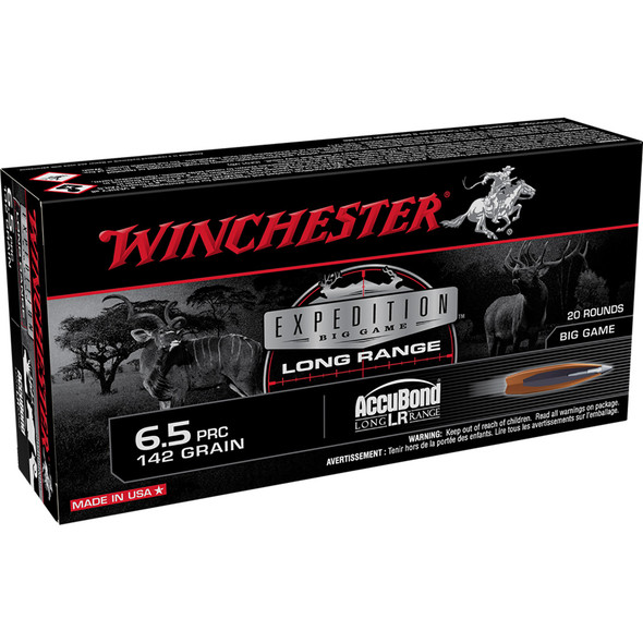 Winchester Expedition Big Game Long Range Ammo 6.5 Prc 142 Gr. Accubond Lr 20 Rd.