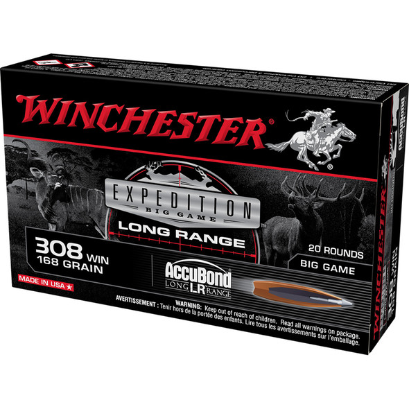 Winchester Expedition Big Game Long Range Ammo 308 Win. 168 Gr. Accubond Lr 20 Rd.