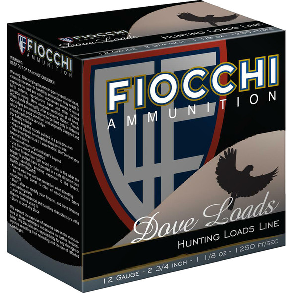 Fiocchi Dove & Target Loads 12 Ga. 2.75 In. 1 1/8 Oz. 7.5 Shot 25 Rd.