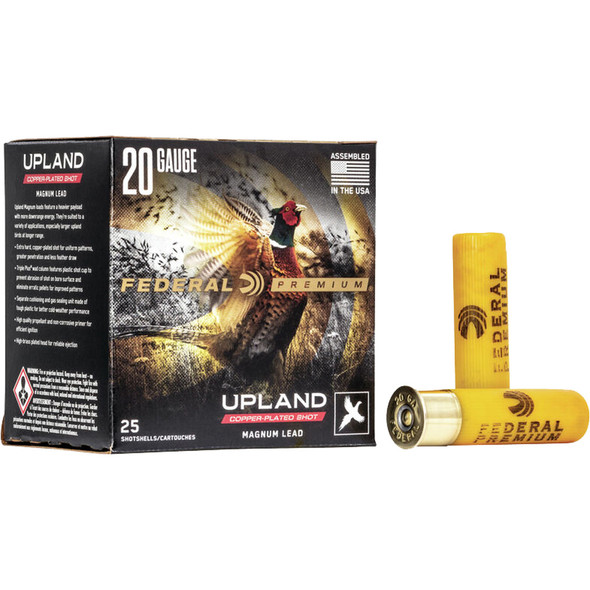 Federal Premium Upland Wing-shok Ammo 20 Ga. 3 In. 1 1/4 Oz. 5 Shot 25 Rd.