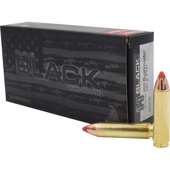 Hornady Black Rifle Ammo 450 Bushmaster 250 Gr. Flex Tip Expanding 20 Rd.