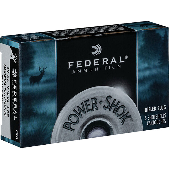 Federal Power-shok Load 12 Gauge 2.75 In. 1 Oz. Slug Shot 5 Rd.