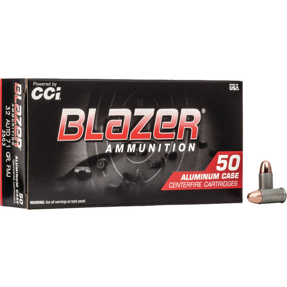 Cci Blazer Pistol Ammo 32 Acp 71 Gr. Fmj 50 Rd.