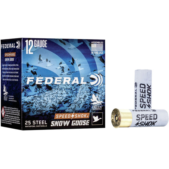 Federal Speed-shok Load 12 Ga. 3 In. 1 1/4 Oz. 2 Shot 25 Rd.