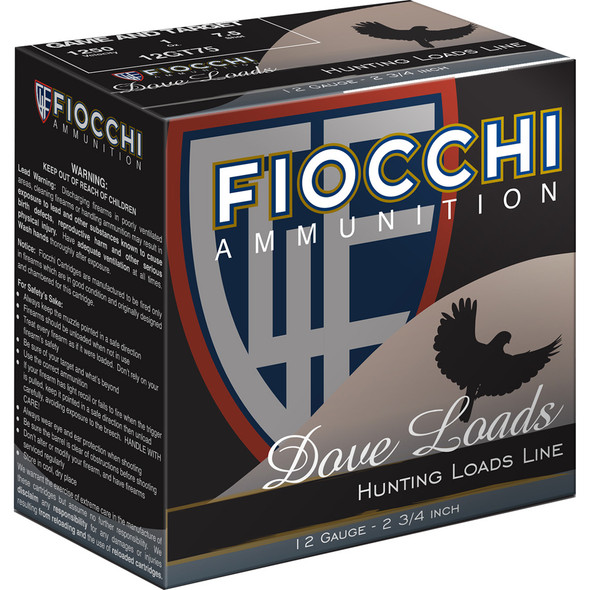 Fiocchi Dove & Target Loads 20 Ga. 2.75 In. 7/8 Oz. 7.5 Shot 25 Rd.