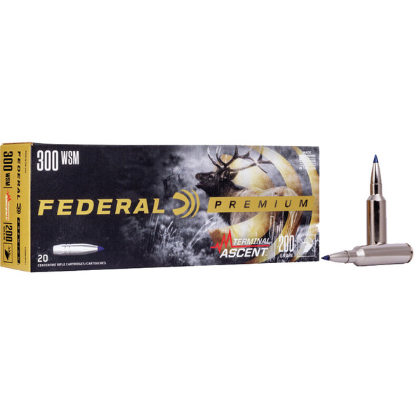 Federal Premium Rifle Ammo 300 Wsm 200 Gr. Terminal Ascent 20 Rd.