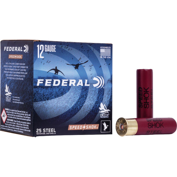 Federal Speed-shok Load 12 Ga. 3 1/2 In. 1 3/8 Oz. 4 Shot 25 Rd.
