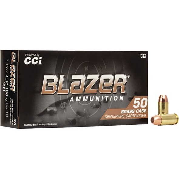 Cci Blazer Brass Handgun Ammo 10mm 180 Gr. Fmj Fn 50 Rd.