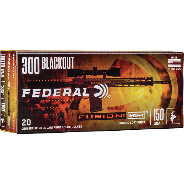 Federal Fusion Rifle Ammo 300 Blackout 150 Gr. Fusion 20 Rd.