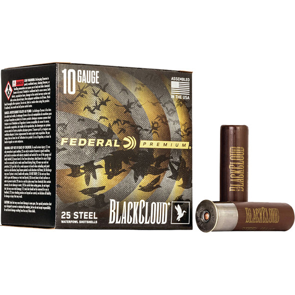 Federal Premium Black Cloud Waterfowl Shotgun Ammo 10 Ga. 3.5 In. 1 5/8 Oz. Bb Shot 25 Rd.