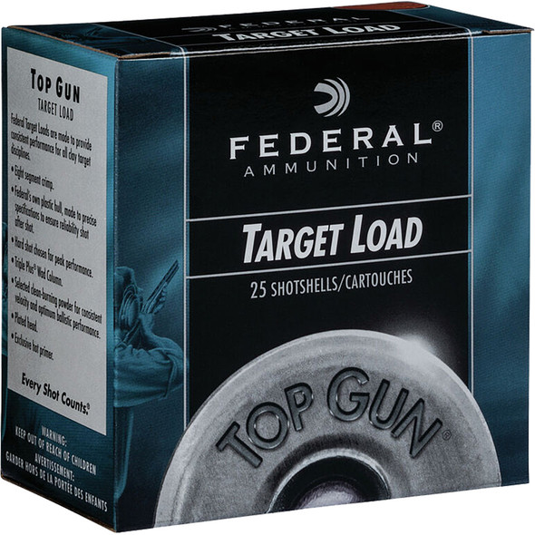 Federal Top Gun Shotgun Ammo 12 Ga. 2.75 In. 3 Dr. 1 1/8 Oz. 8 Shot 100 Rd.