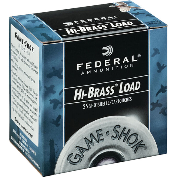 Federal Game-shok Hi-brass Load 20 Ga. 2.75 In. 1 Oz. 6 Shot 25 Rd.
